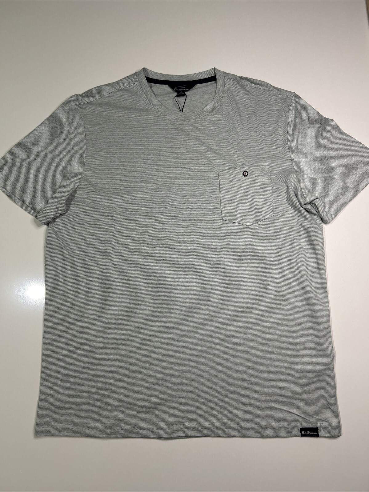 NWT Ben Sherman T-shirt Men’s Medium Short Sleeve Logo Athleisure Pocket Casual gallery