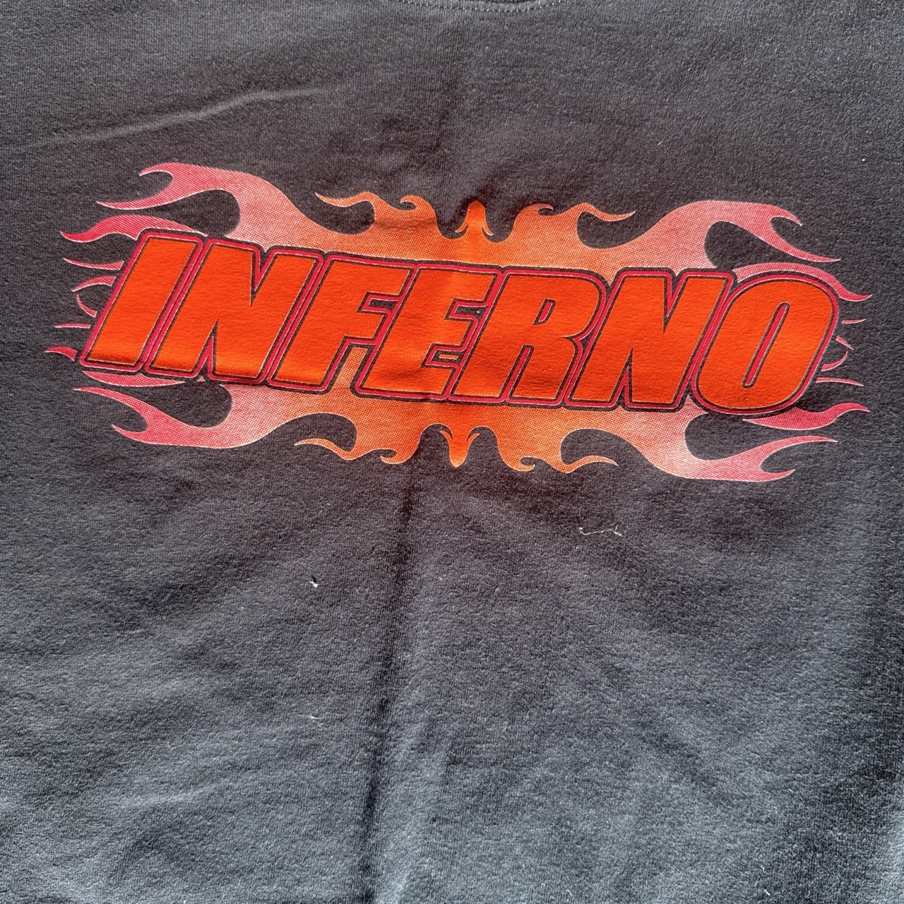 Gildan Ultra Cotton Black Inferno Heinze Troupe Graphic Tee Crew Neck M gallery