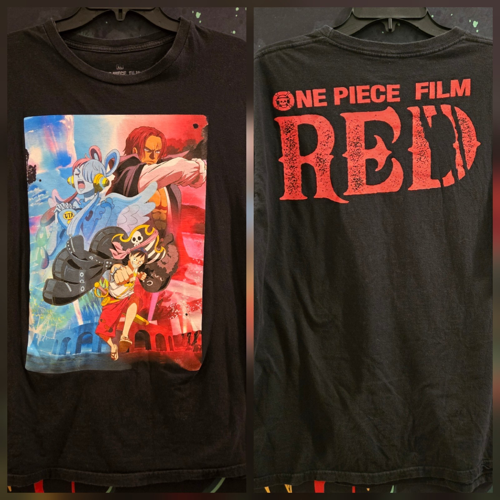 ONE PIECE FILM: RED 2022 Movie Shirt Size XL Anime Manga Luffy Shanks Uta gallery