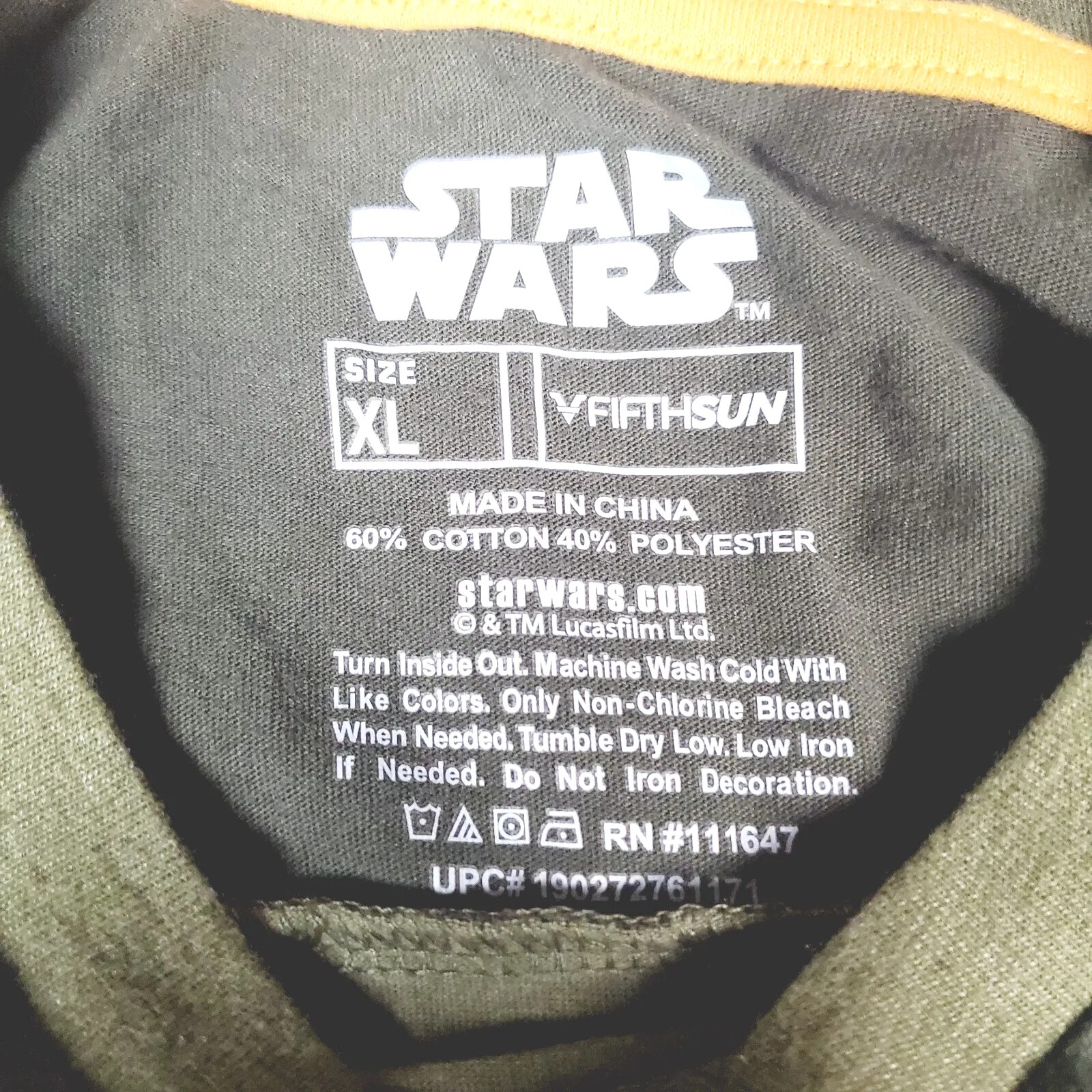 Star Wars Rogue One Graphic T‑Shirt Men’s XL 5th Sun Green Poster Tee Pre‑Owned gallery