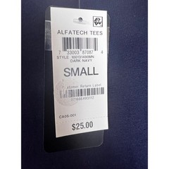 Alfani Mens Dark Navy AlfaTech Stretch Crew Neck T Shirt Sz Small NWT