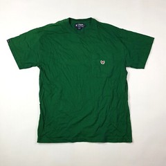 Preppy Ralph Lauren Chaps Forrest Green Mens Medium Pocket Golf Vintage T Shirt