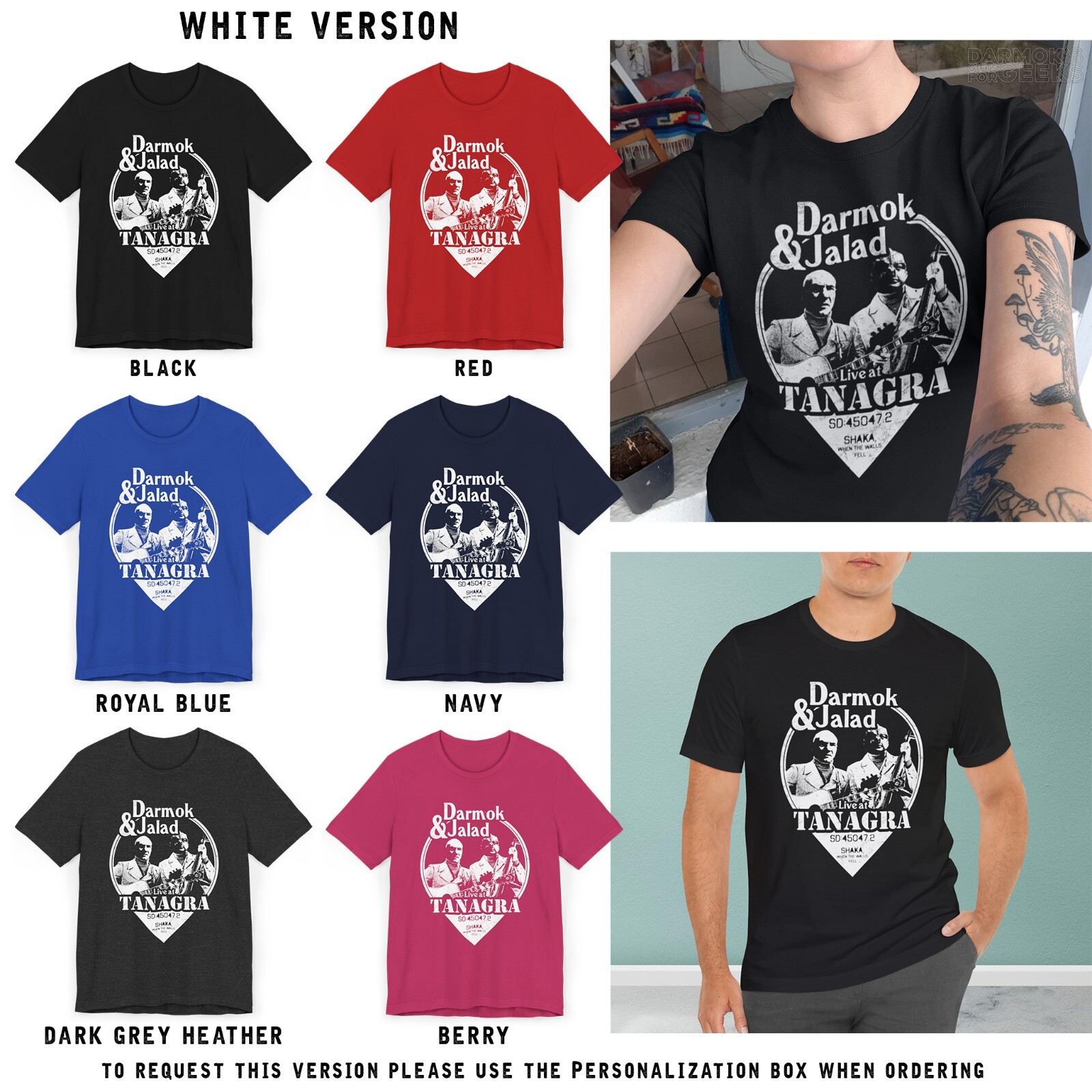 Darmok and Jalad at Tanagra Concert Sci-Fi Parody T-Shirt gallery