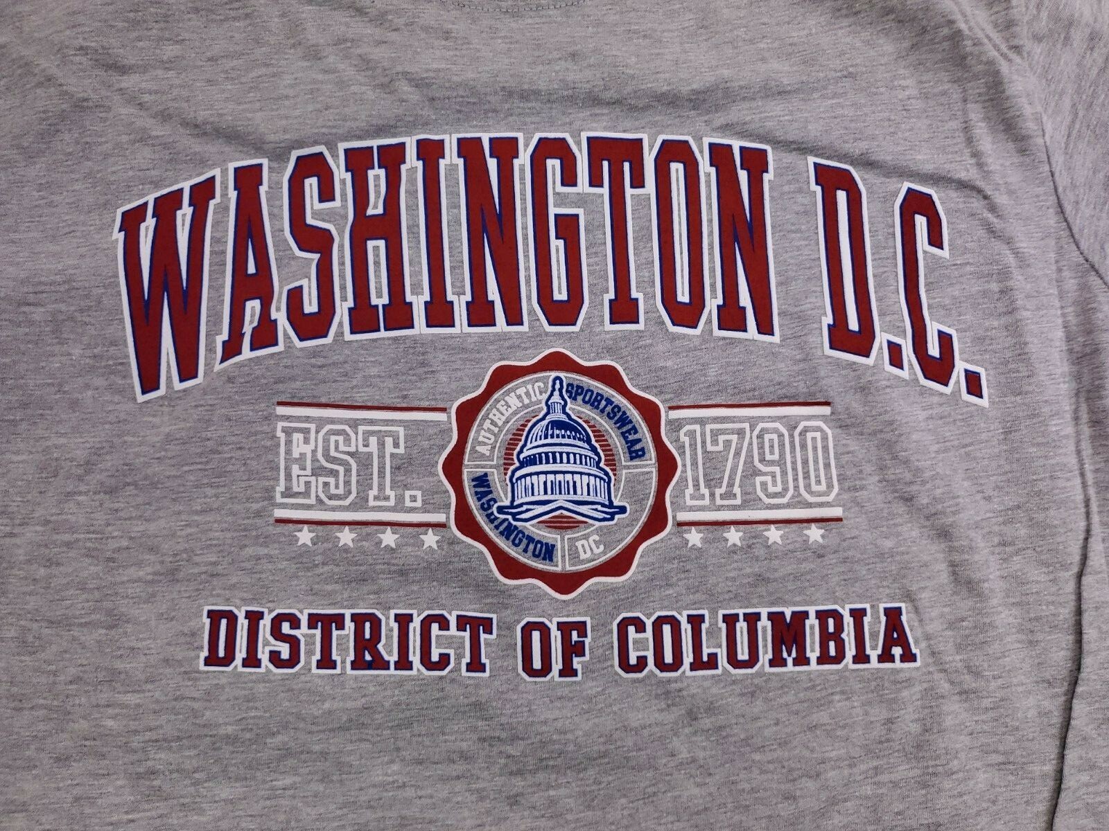 Stellar Washington DC T-shirt Size M Medium Gray District of Columbia Cotton gallery