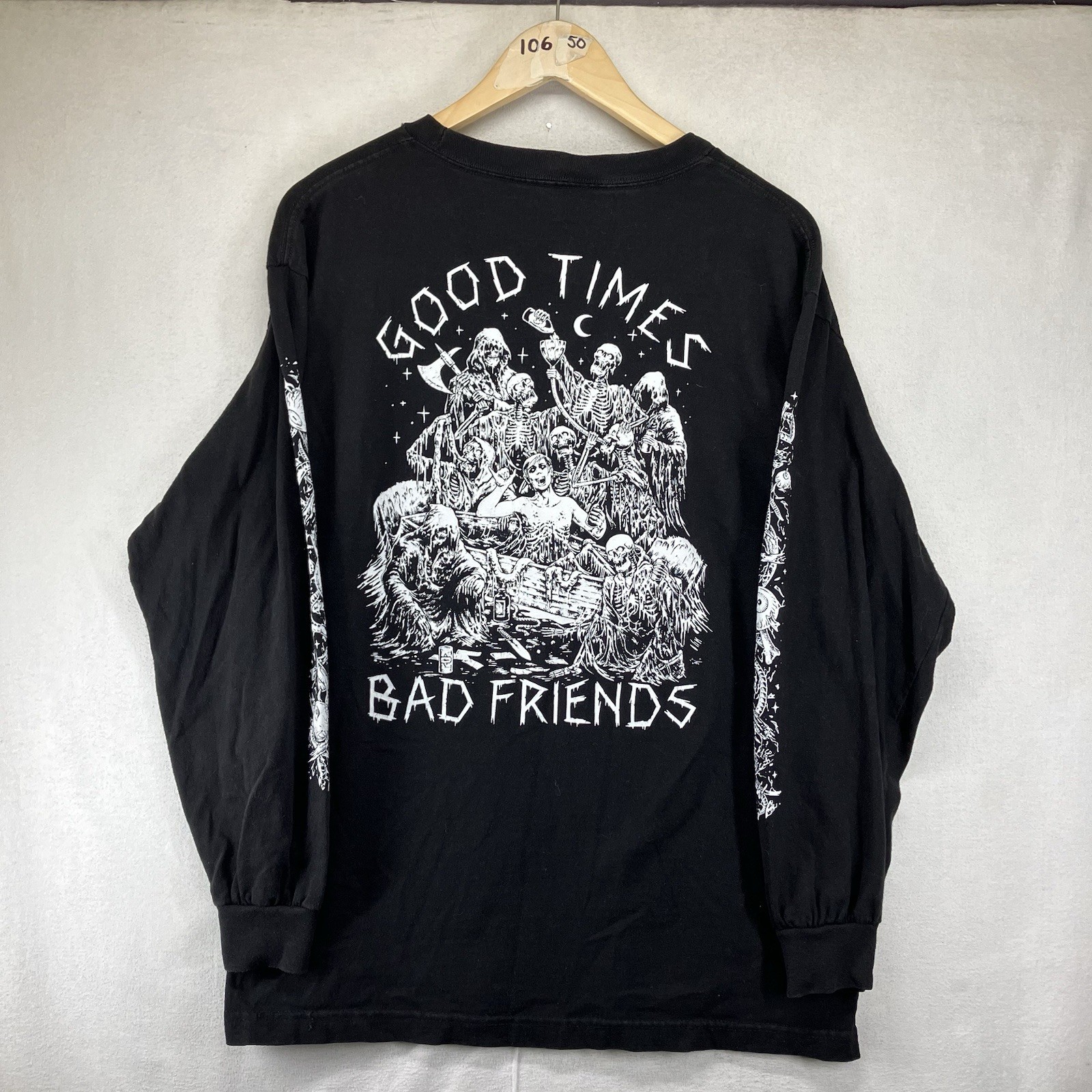 Lurking Class Men’s L Long Sleeve Shirt Good Times Bad Friends Gore Graphics gallery