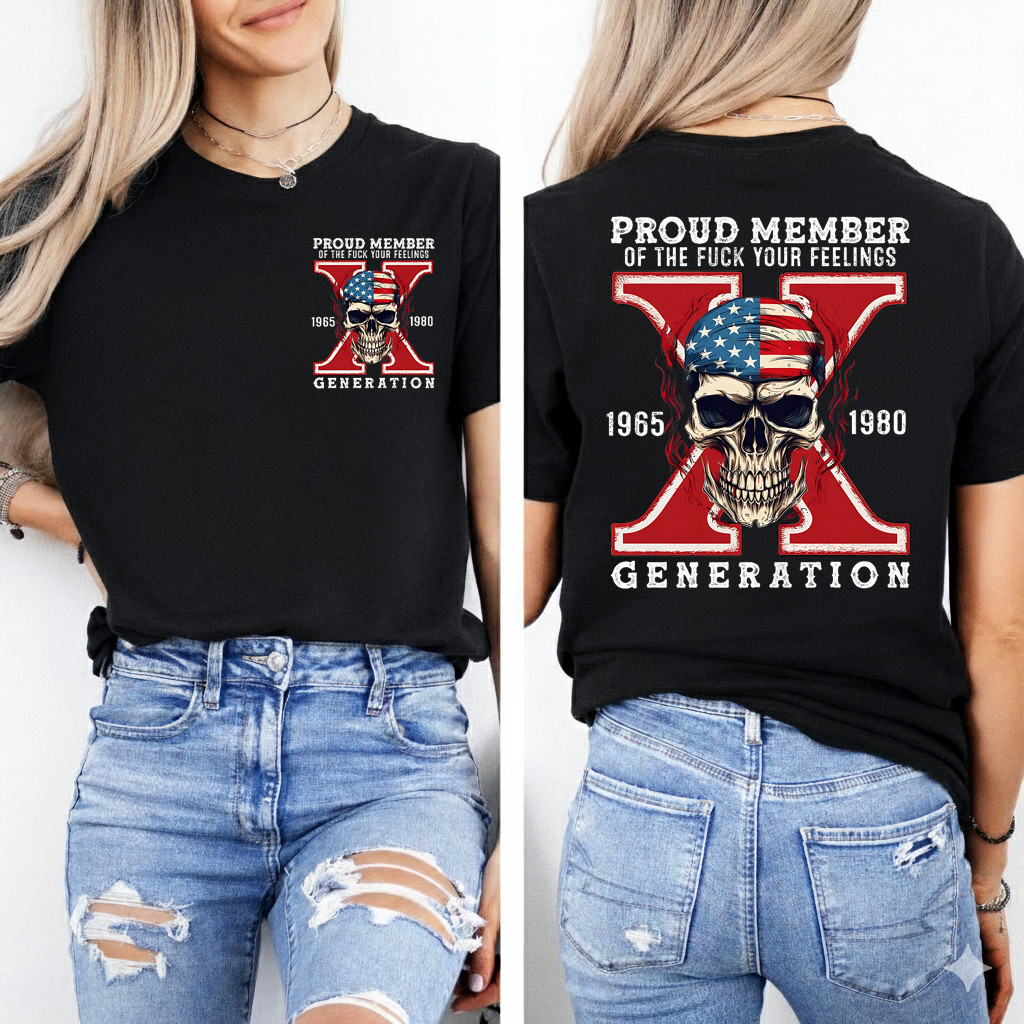 Proud Member of Your Feelings Horror Skull X Generation 2 Side T-Shirt gallery