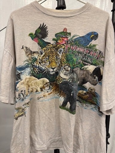 Vintage 1994 Endangered Species of the World Graphic Tee Single Stitch Nature gallery