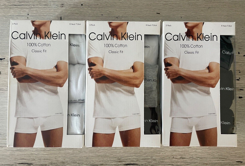 Calvin Klein T-Shirts Men’s Lightweight Crew Neck Classic Undershirt 3 PACK