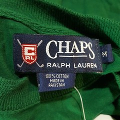 Preppy Ralph Lauren Chaps Forrest Green Mens Medium Pocket Golf Vintage T Shirt