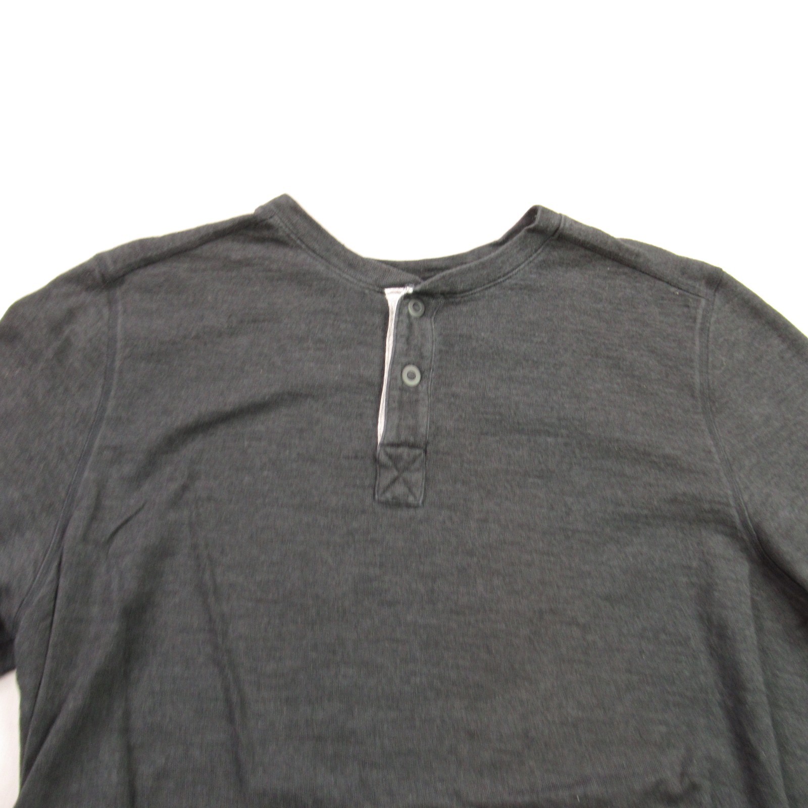North Face Shirt Mens Large Long Sleeve Crew Neck Pullover Henley Black gallery