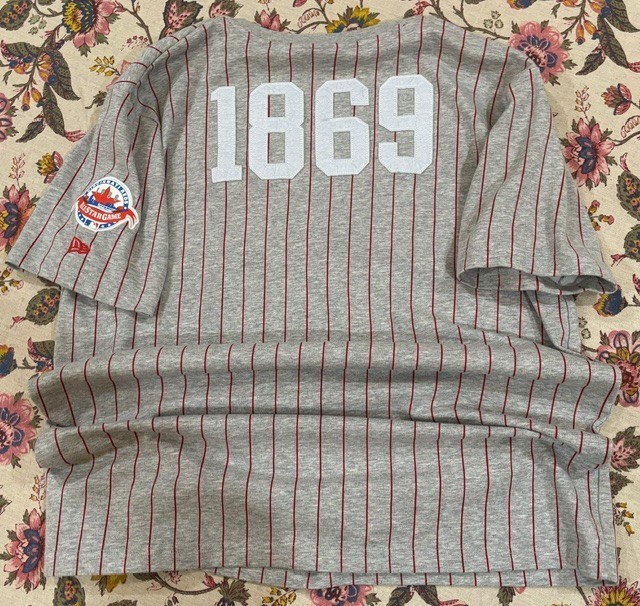 New Era Cincinnati Reds Grey THROWBACK Design Short Sleeve Tshirt Mens XL gallery