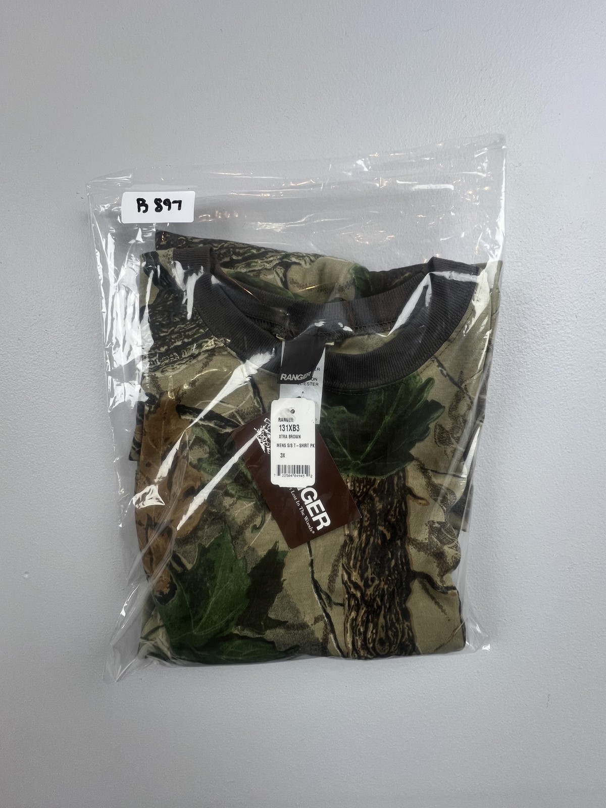 Ranger Shirt Mens 3XL Brown Xtra Camo Hunting Outdoor Pocket Tee Crewneck Top gallery