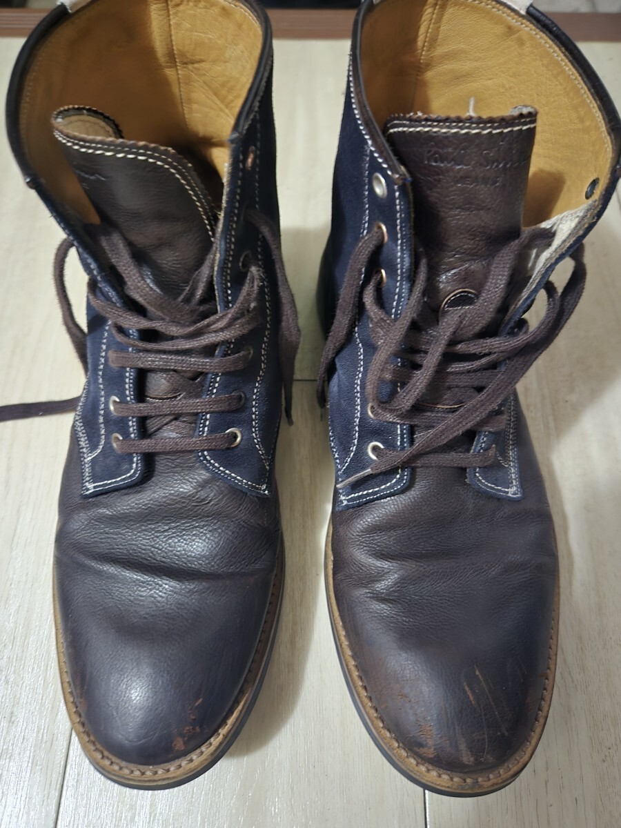 Paul Smith Navy Brown High-cut Boots Size 7 Japan gallery