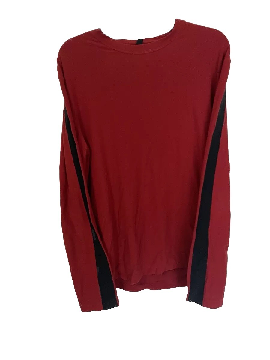 Banana Republic Men’s Shirt Red & Black Soft Pullover Medium gallery