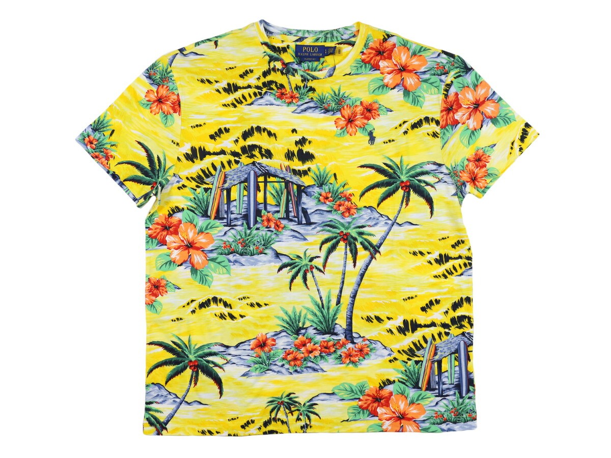 Polo Ralph Lauren Classic Fit Cotton Crewneck Full Print Floral T-Shirt - Yellow gallery