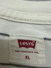 Levis T Shirt White Gray Striped Short Sleeve Crew Neck XL