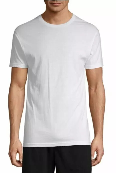 Stafford 4-Pack Men's Ultra Soft 100% Cotton Crew Neck T-Shirt White (Large) gallery