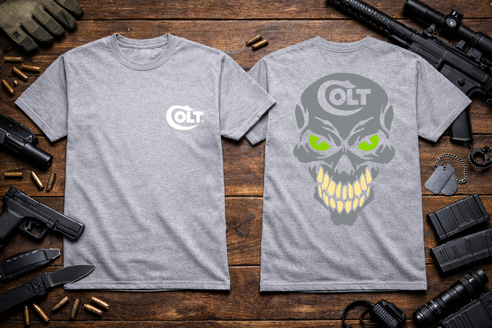 Colt Skull T-Shirt Heavyweight S M L XL 2XL 3XL 4XL 5XL gallery