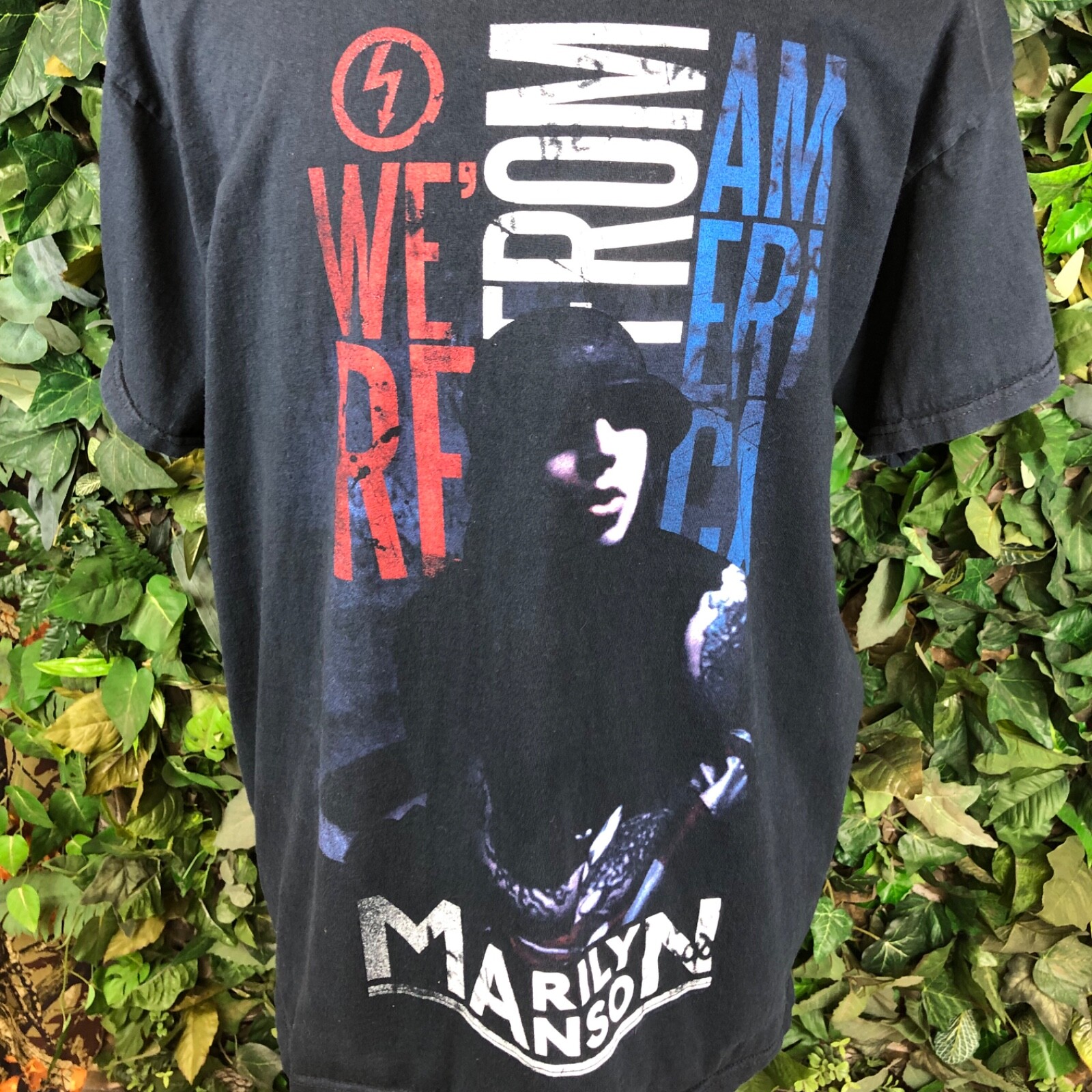 2000s Marilyn Manson shirt size XXL band tee We’re From America 2009 tour merch gallery