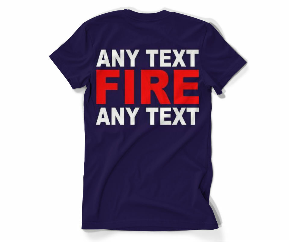 Personalized FireFighter Fire Department T-shirt Rescue Custom Any Text T-shirt gallery