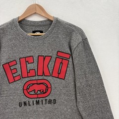 Ecko Unltd Legacy Thermal Long Sleeve Shirt Mens M Gray Marled Waffle Rhino NWT