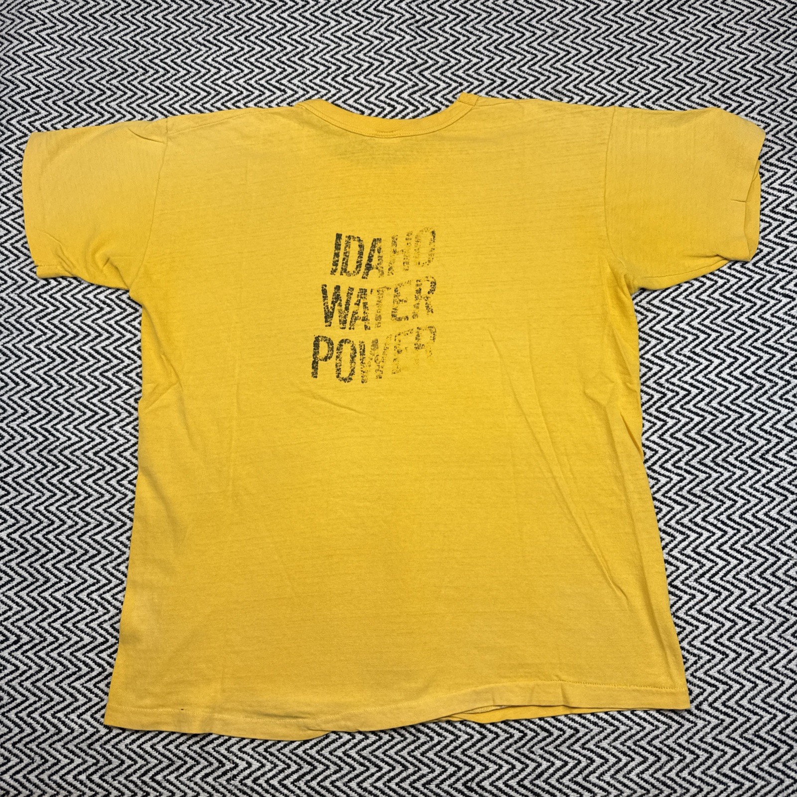 VTG 80s Russell Athletic Size LARGE University Idaho Vandal Swimming Shirt USA gallery