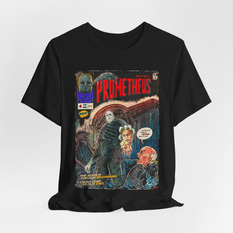 Prometheus Movie T-Shirt: Vintage Sci-Fi Horror Graphic Tee gallery