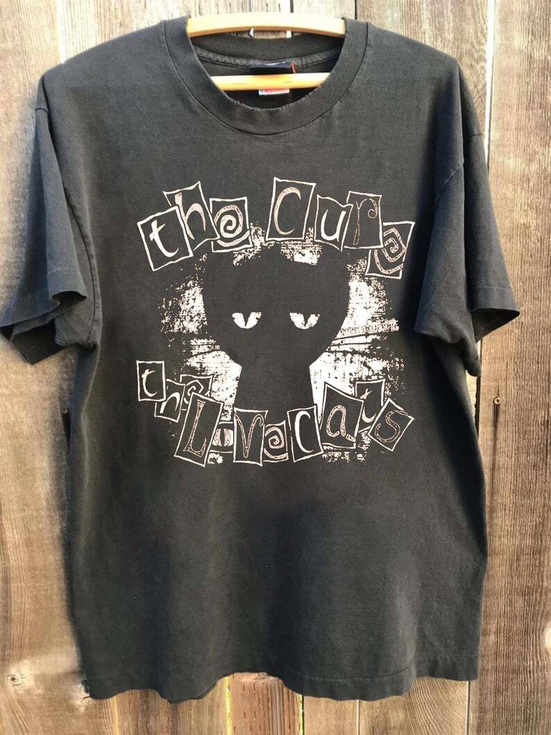 The Cure Love Cat Shirt, Vintage The Cure Band 90s Rock Band Unisex Shirt