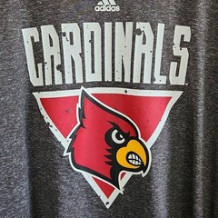 Adidas Ultimate Gray & Red Louisville Cardinals Climate Control Tee Size XL