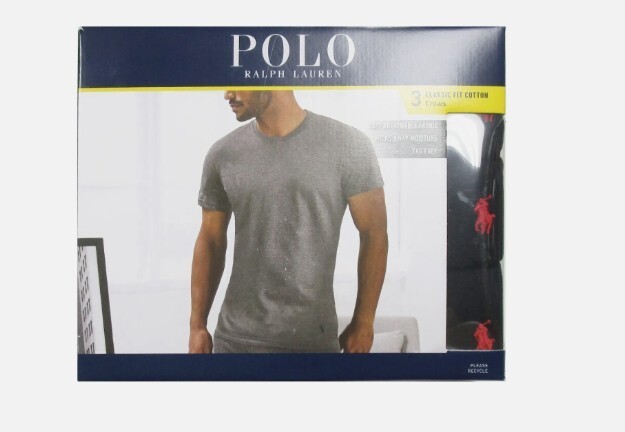 3 POLO RALPH LAUREN MENS COTTON BLACK CREW T-SHIRTS UNDERSHIRTS S M L XL XXL NWT