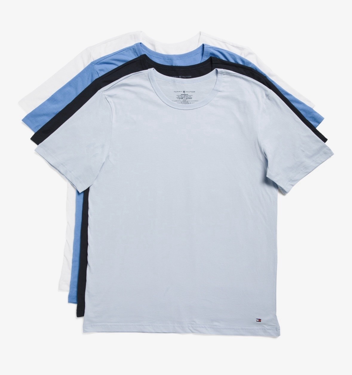 Tommy Hilfiger Men T-Shirts Tees 4 Pack M L XL Cotton Crew Neck Blue Black White gallery