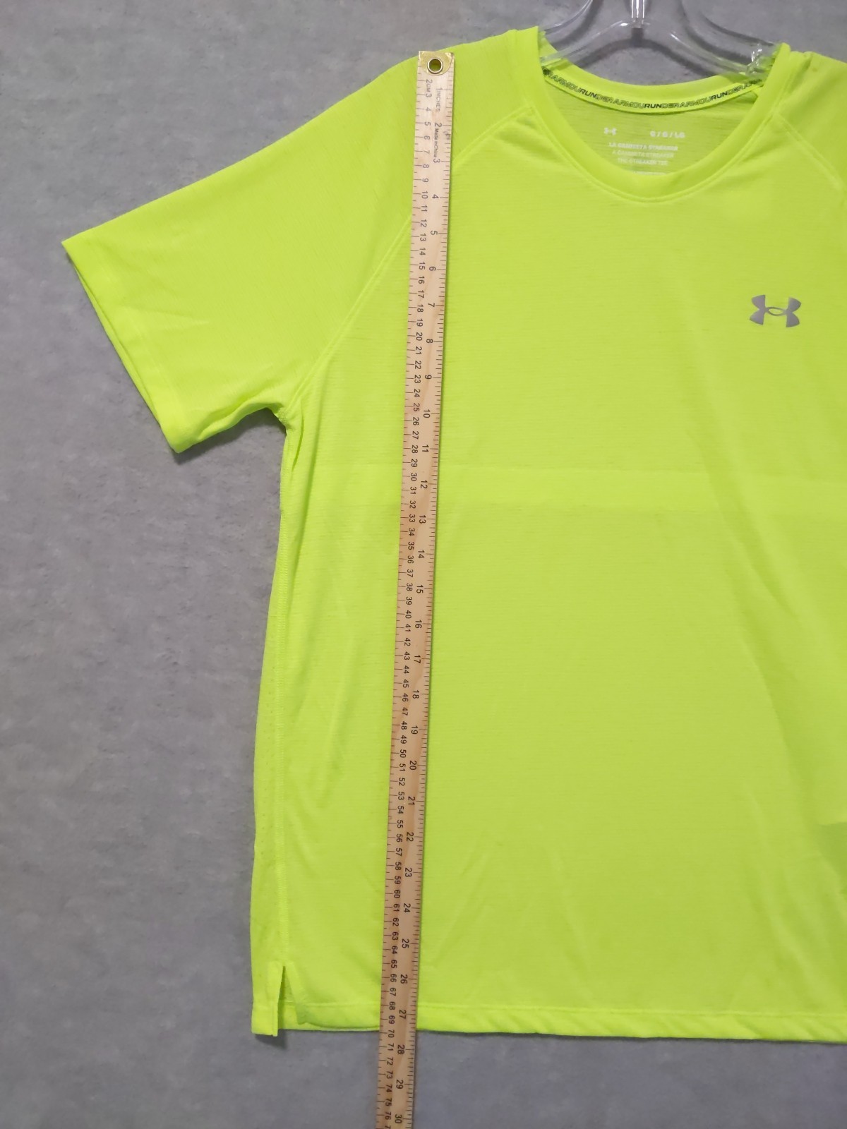 Under Armour Run Men's The Streaker Tee Yellow Fitted T Shirt Size Large UA gallery
