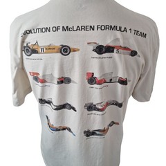 McLaren Formula 1 Evolution Mens Medium Embroidered Logo Racing Tee