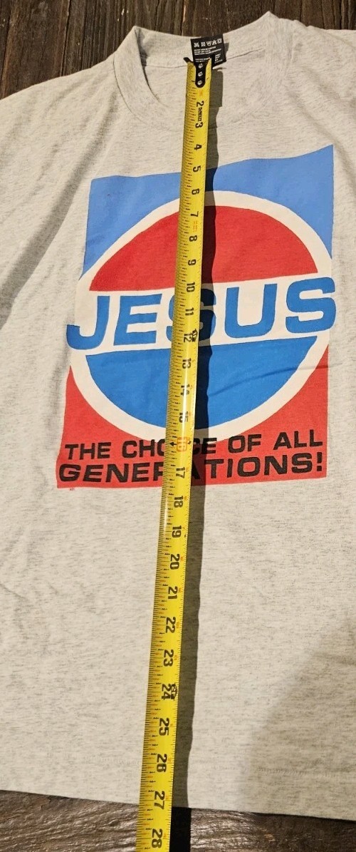 Rare! Vintage BEST Single Stitch BEST Religious Jesus Tshirt Pepsi-The Choice... gallery
