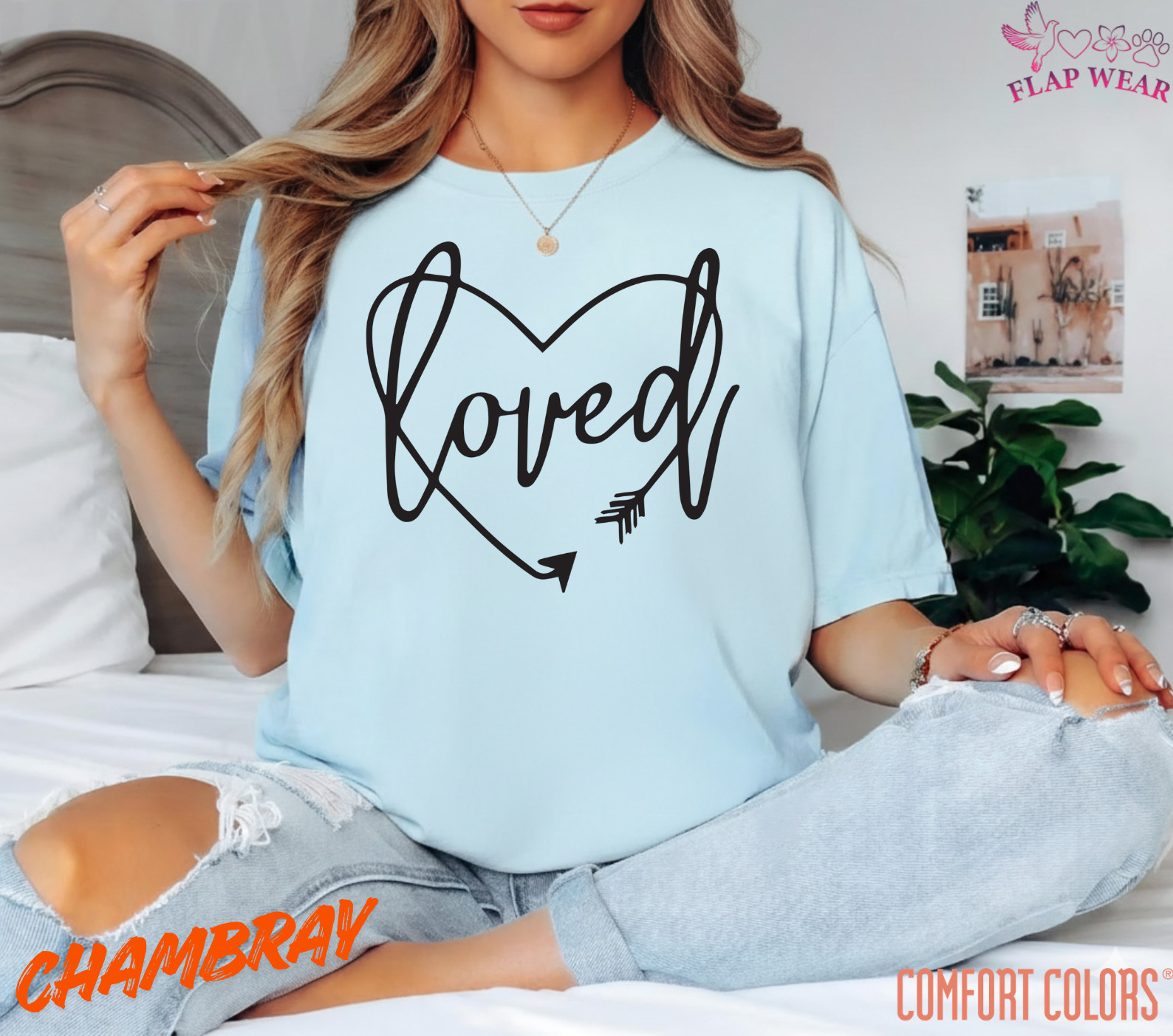 Unisex Loved Cursive Heart T shirt Men T shirt Women valanity Romantic gallery