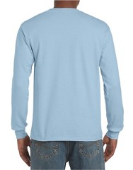 Gildan Mens Plain Long Sleeve Crew Neck Ultra Cotton T Shirts, Tops | S-2XL