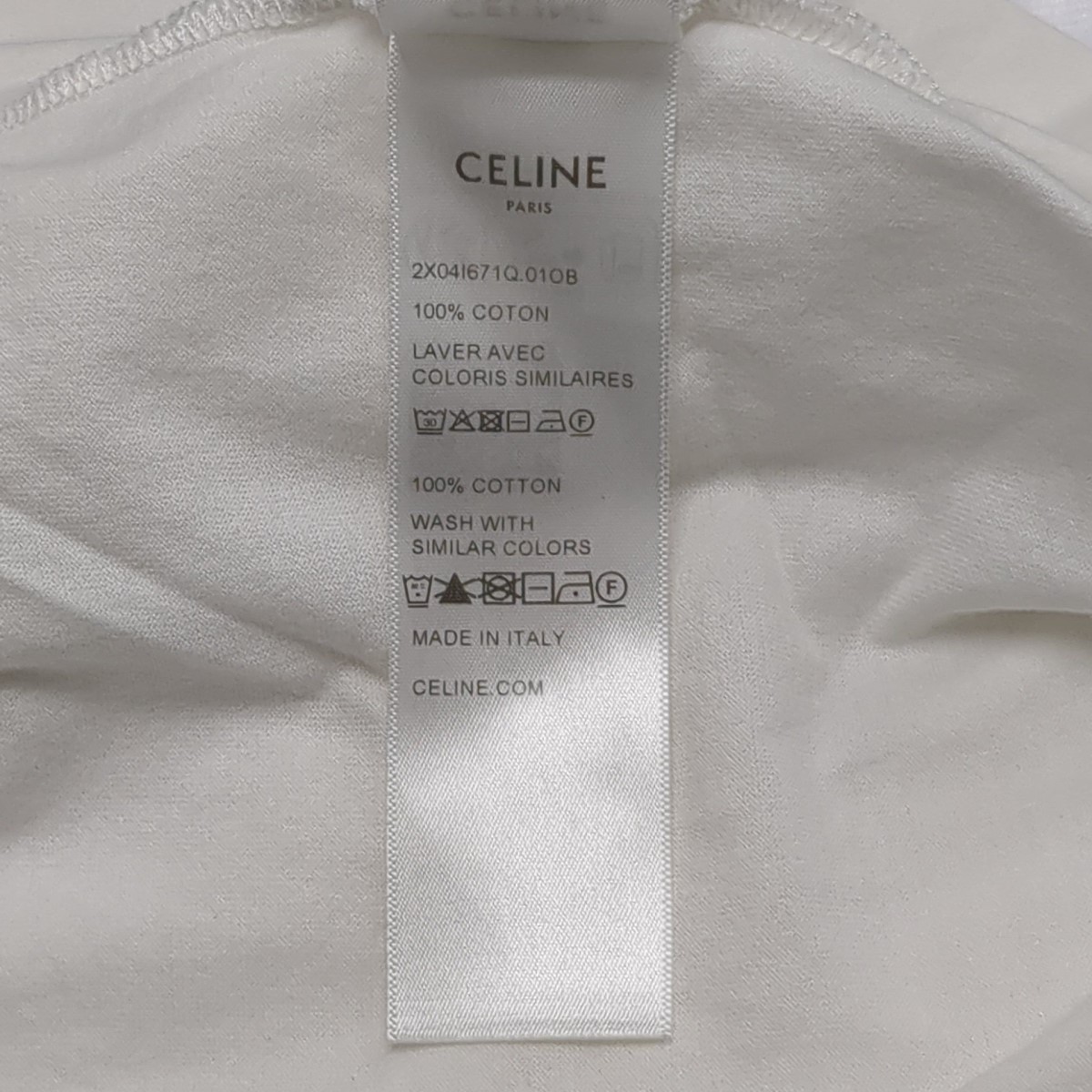 CELINE 2X041671Q.01OB T-Shirt White L Short Sleeve 25SS 0683 gallery