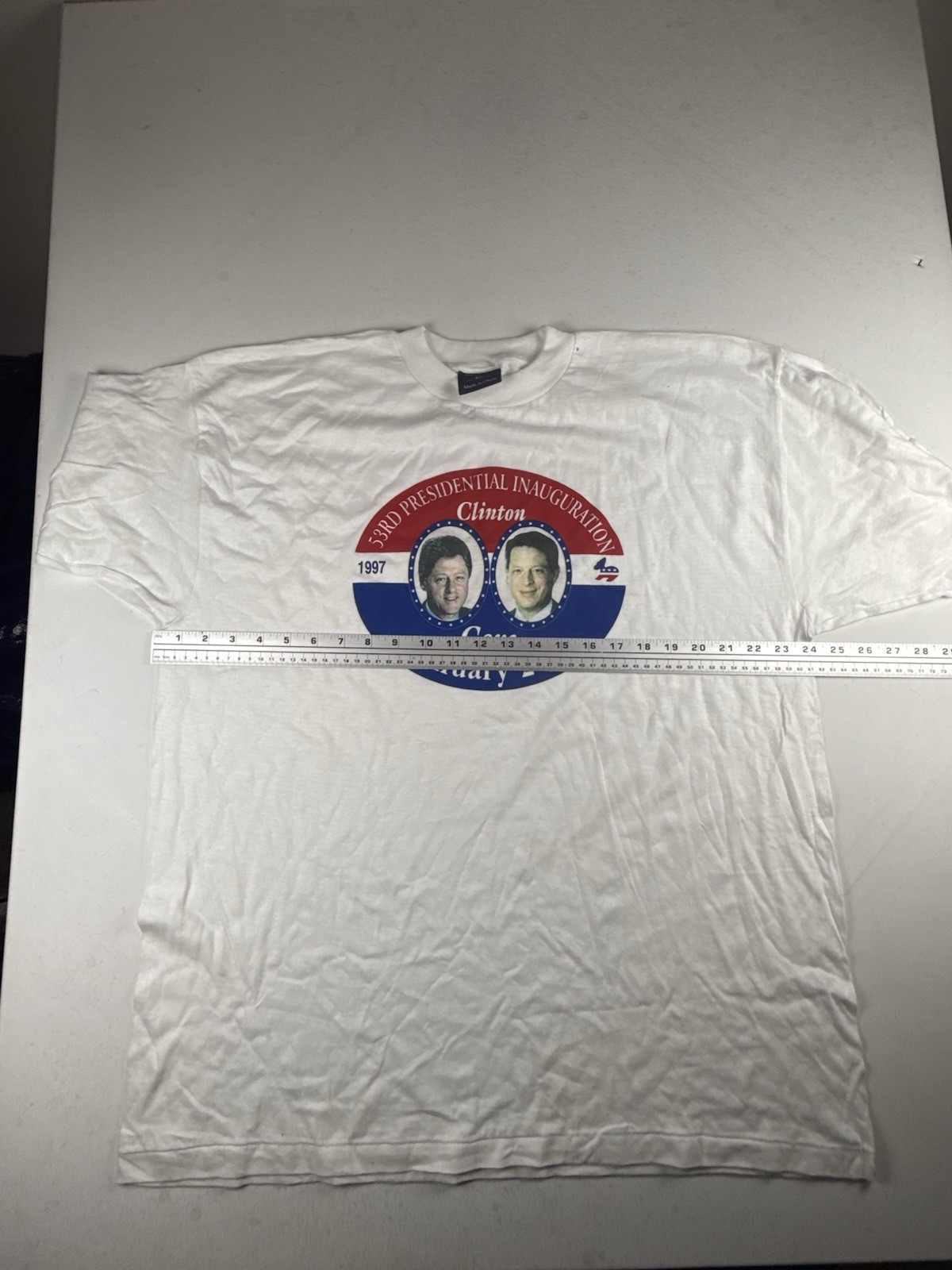 Vintage Bill Clinton Al Gore 1997 Presidential Inauguration T Shirt 90s XL gallery