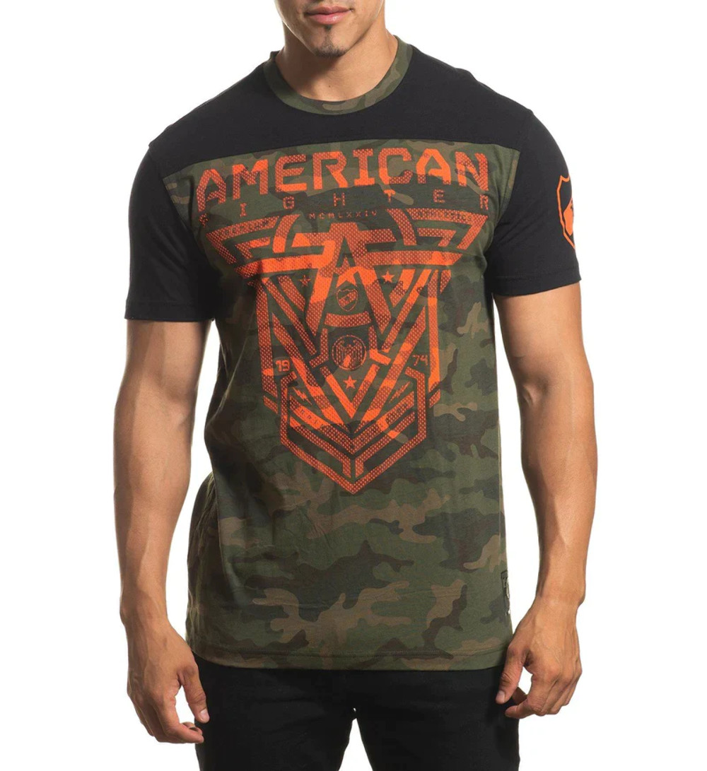AMERICAN FIGHTER Men's T-shirt GLOVER Athletic Military Green XS-4XL gallery