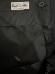 Paul Smith Wool Cashmere Blend Trousers Black Purple Check Size L Japan