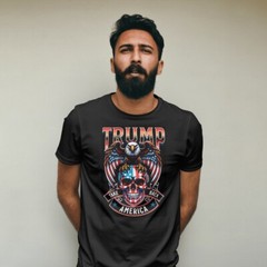 Trump Take America Back Patriotic Skull Graphic President Tee Shirt Streetwear