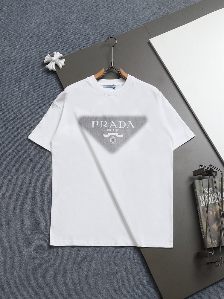 Prada round neck short sleeved T-shirt – white