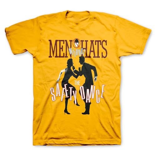New Men Without Hats Safety Dance T-Shirt Black Short Sleeve BO331