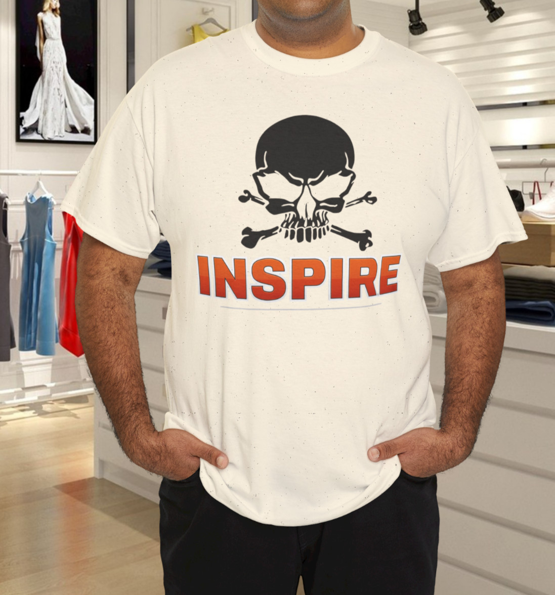 INSPIRE Skull Racing Graphic Tee T-Shirt