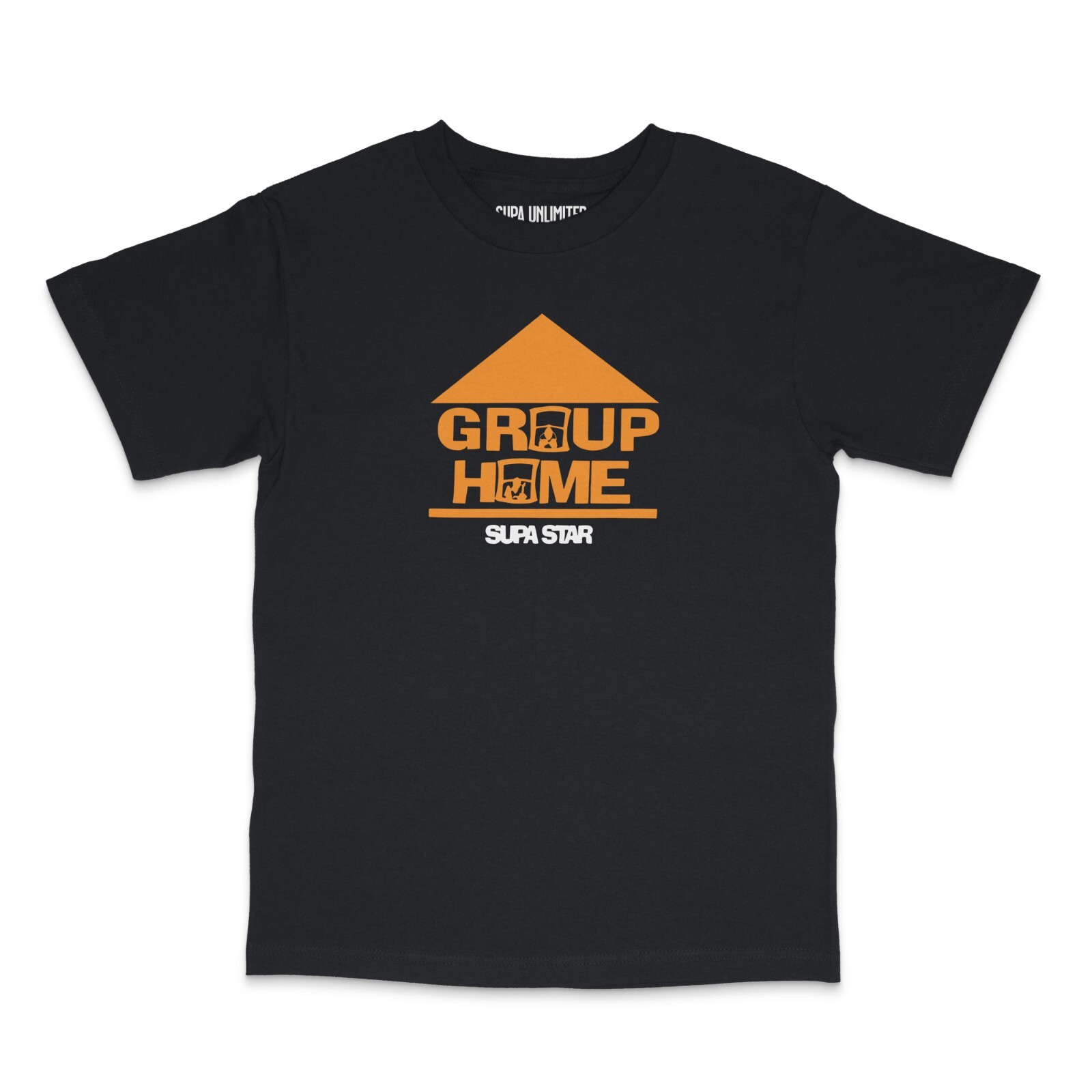 Black T-Shirt Urban Hip Hop Group Home Supa Star Men’s Streetwear Graphic Design