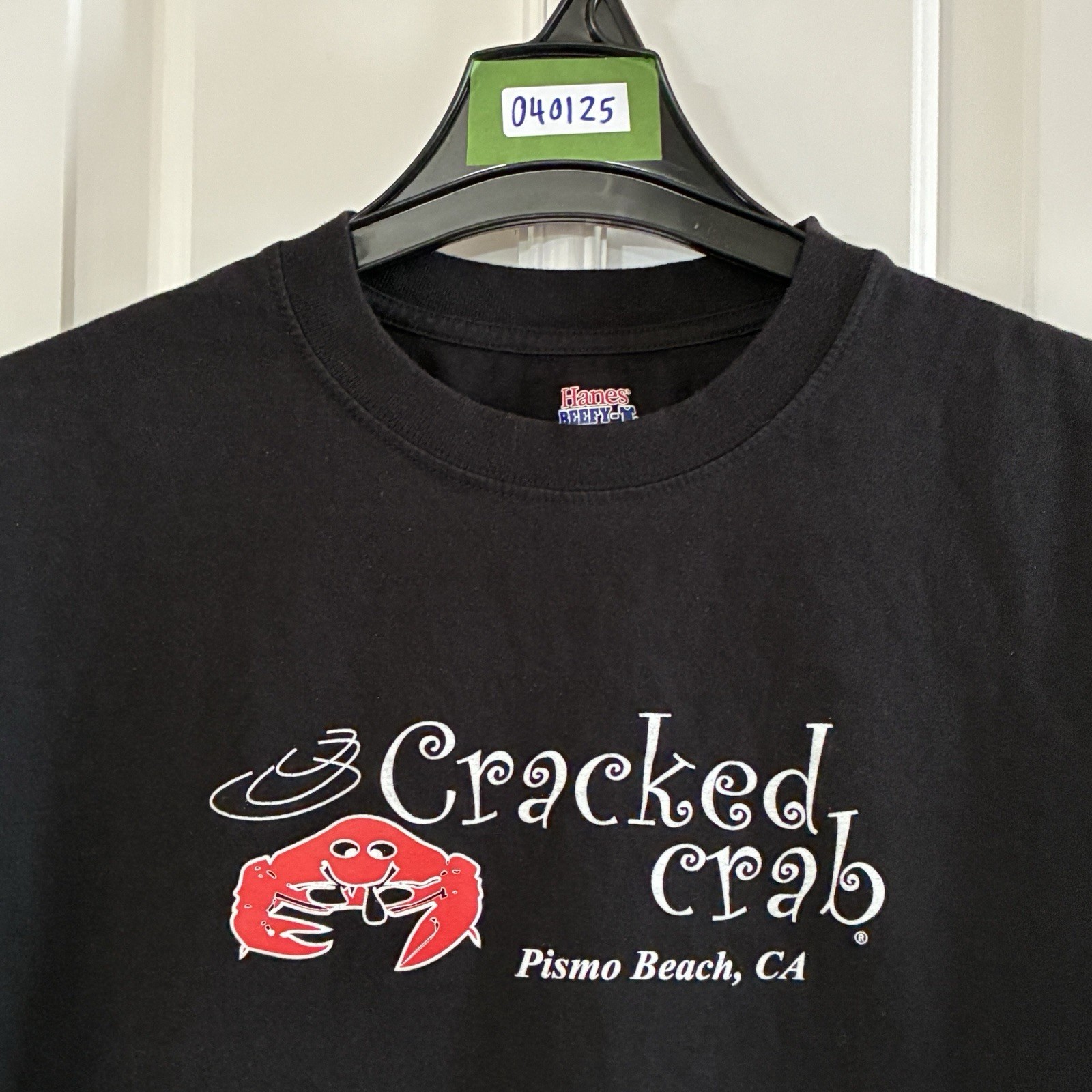 Cracked Crap Pismo Beach CA Shirt Adult Large Black Logo Beach Outdoor Mens
