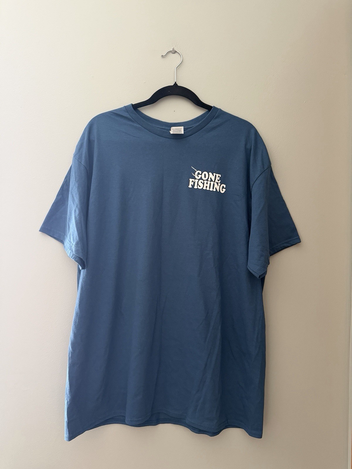 Delta Pro Weight XL Blue Fish Fishing Graphic Print Crew Neck Short Sleeve Tee gallery