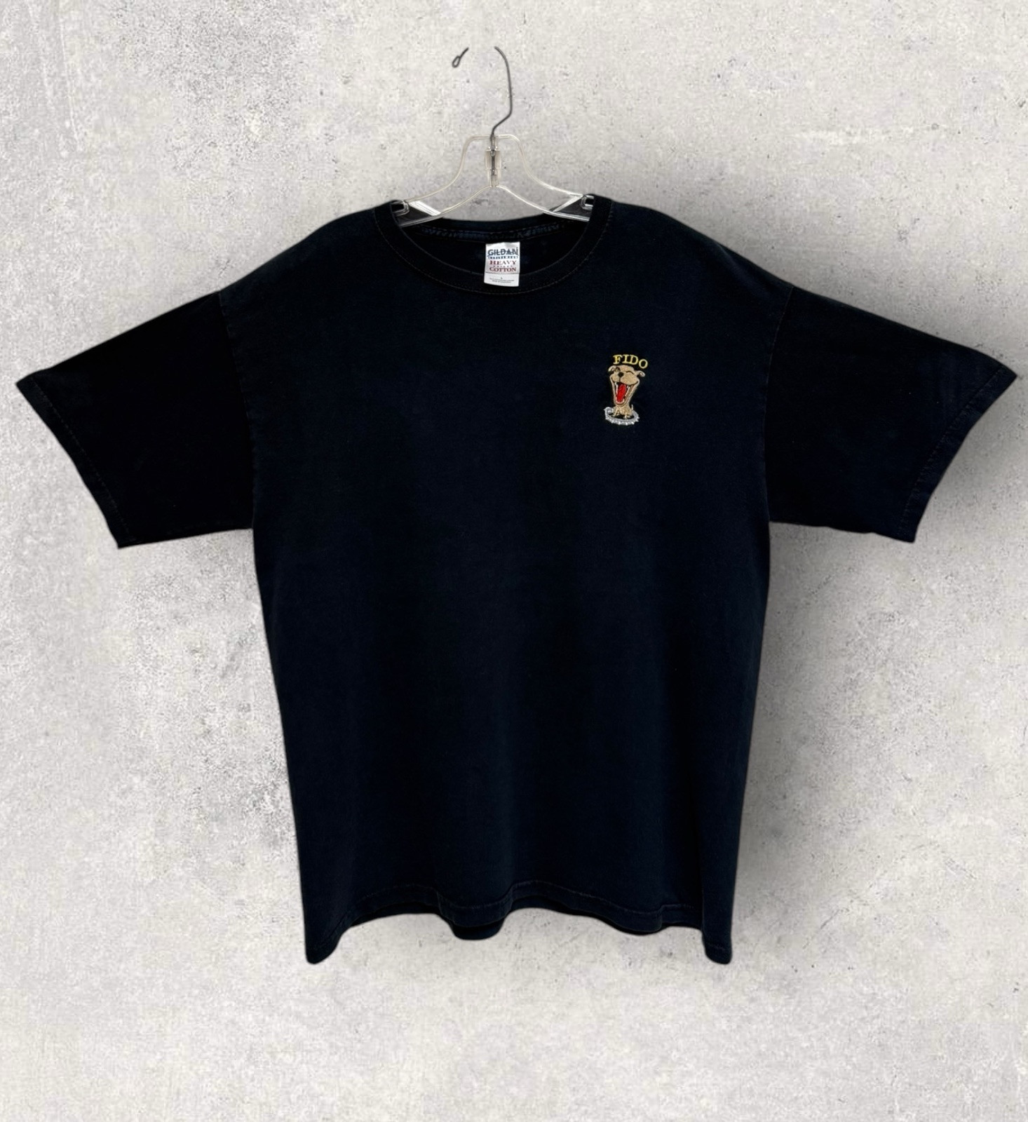Vtg Embroidered Fido Semper Vigilans No Warning Shots T Shirt Large 22.5”x28” gallery