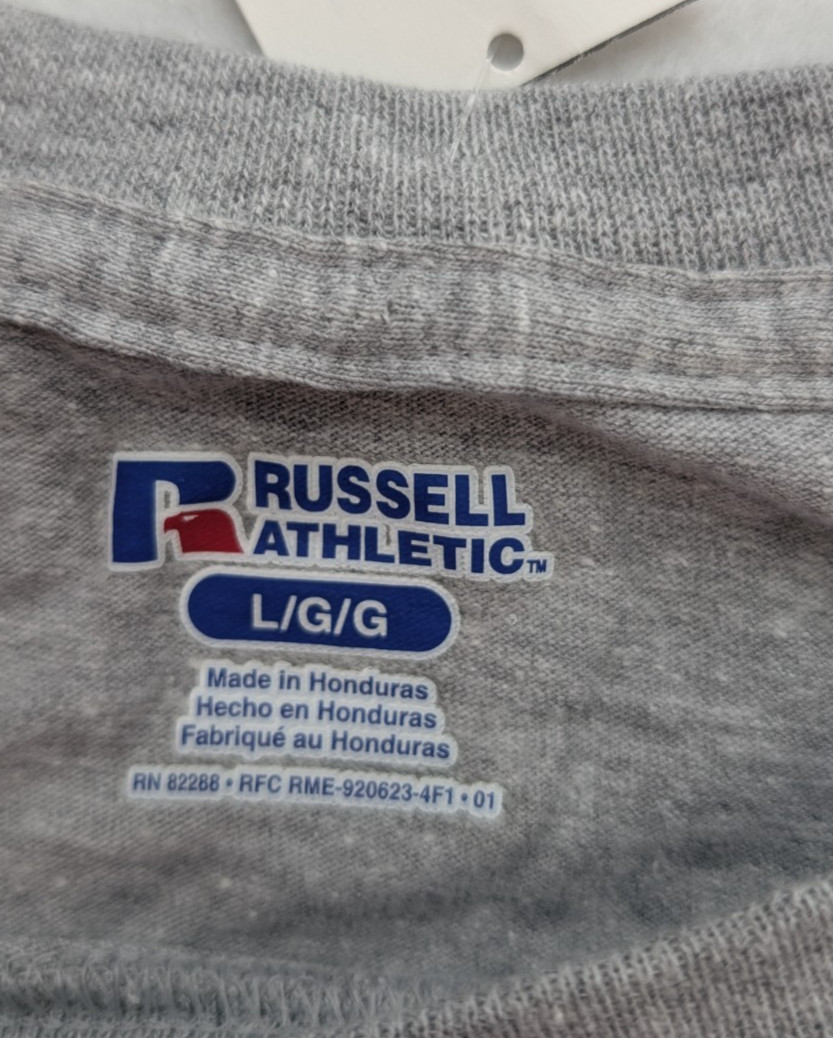 Russell Athletic Men's T-Shirt Size L Gray Short Sleeve Pocket Crew Neck NEW gallery