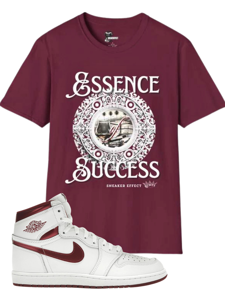 SNEAKER EFFECT Tee Shirt To Match Jordan 1 Retro High ’85 OG Metallic Burgundy